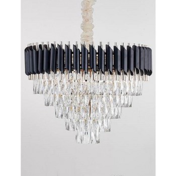 Lustre En Cristal Noir silver