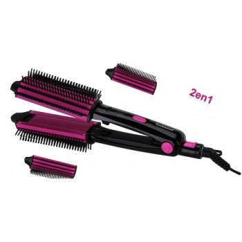 Heating straightener-brush